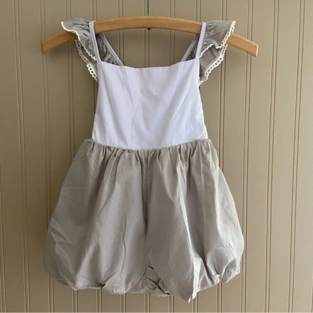 Belly Baby Boutique Lavender and Grey Bloomer Romper Child Size 4
